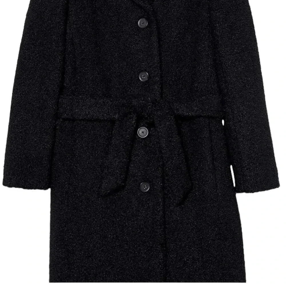 NWT Amazon Essentials Women's Relaxed Fit Recycled Polyester Sherpa Long Coat